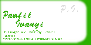 pamfil ivanyi business card